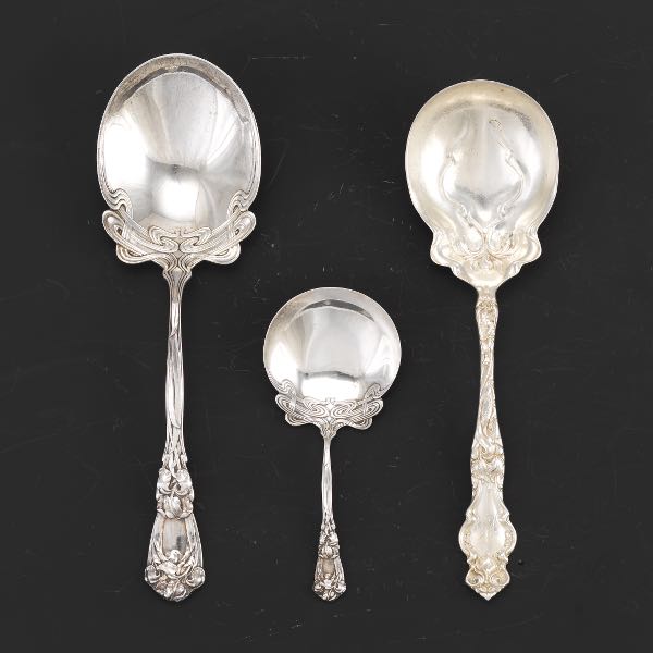 THREE STERLING SILVER SERVING
