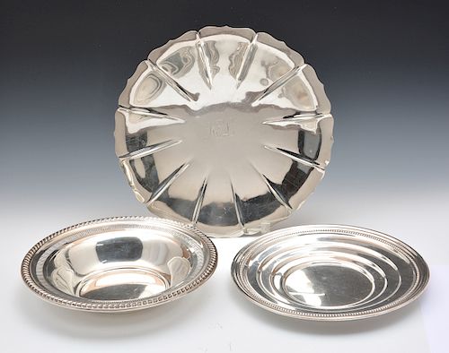THREE STERLING SILVER SERVING