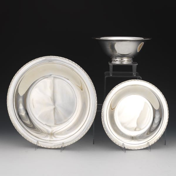THREE STERLING SILVER TOWLE