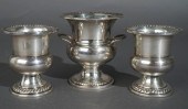 THREE STERLING SILVER URN-FORM