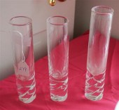 THREE STEUBEN BUD VASESThree S