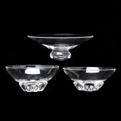 THREE STEUBEN CRYSTAL BOWLS<br
