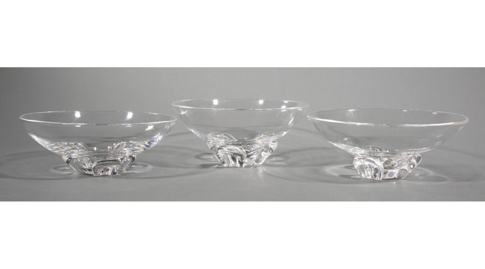 THREE STEUBEN GLASS "FLORET"