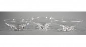THREE STEUBEN GLASS "FLORET" B