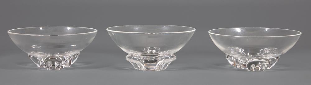 THREE STEUBEN GLASS "FLORET"