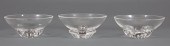 THREE STEUBEN GLASS "FLORET" B