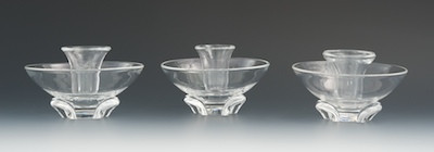 Three Steuben Glass Low