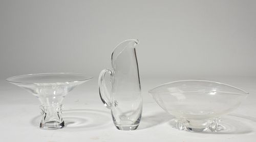 THREE STEUBEN GLASS PIECESThree