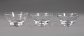 THREE STEUBEN GLASS "SPIRAL" B