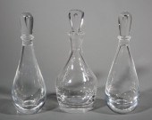 THREE STEUBEN GLASS "TEAR-DROP