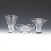 THREE STEUBEN TABLE OBJECTS, C