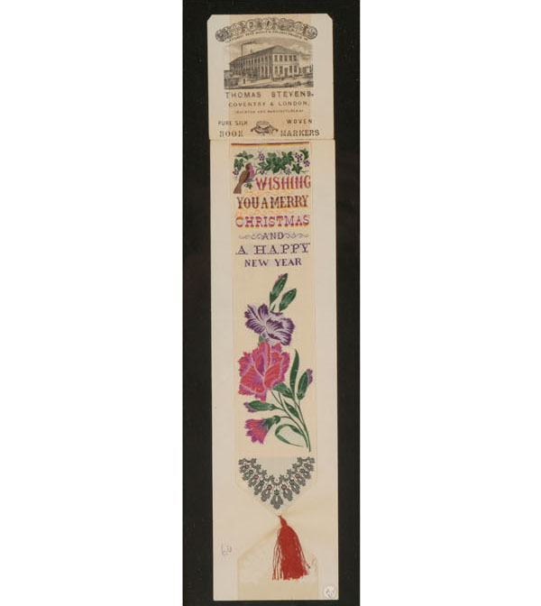Three Stevengraph woven silk