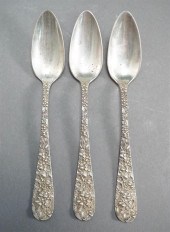 THREE STIEFF STERLING REPOUSSE