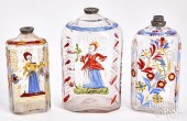 THREE STIEGEL TYPE ENAMELED BO