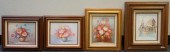 THREE STILL LIFE OILS ON CANVA