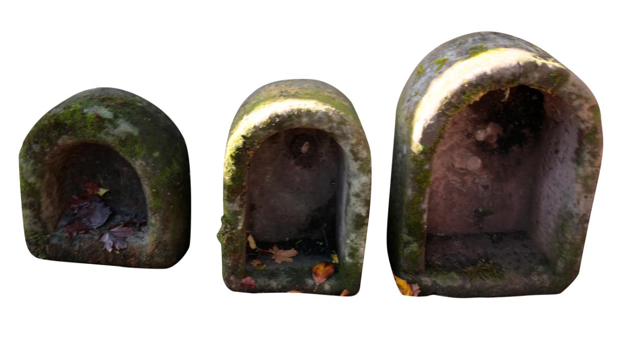 THREE STONE FOUNTAIN BASINS OR