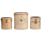 Three Stoneware Crocks with Co