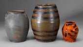 Three Stoneware, Earthenware J