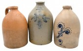 THREE STONEWARE JUGS TO INCLUD