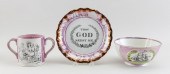 THREE SUNDERLAND LUSTRE PIECES