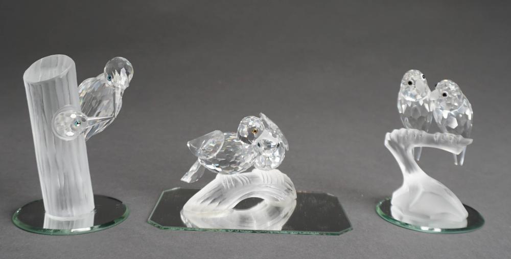 THREE SWAROVSKI CRYSTAL 'CARING AND