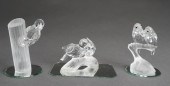 THREE SWAROVSKI CRYSTAL 'CARIN