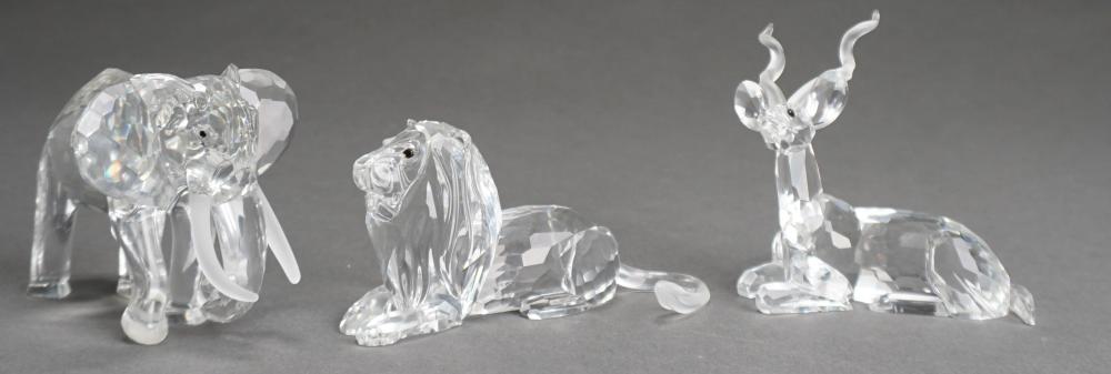 THREE SWAROVSKI CRYSTAL
