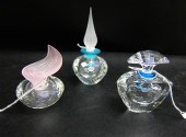 THREE SWAROVSKI CRYSTAL PERFUM