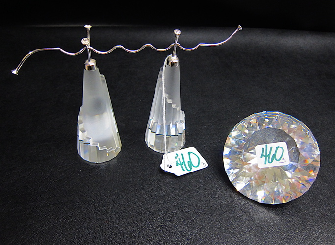 THREE SWAROVSKI CRYSTALS: (1)