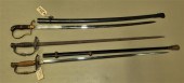 THREE SWORDS. Civil War era wi