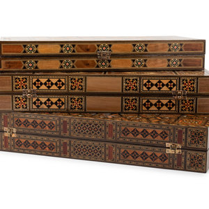 Three Syrian Mosaic Marquetry