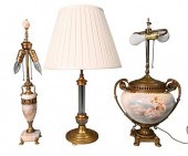 THREE TABLE LAMPS, TO INCLUDE