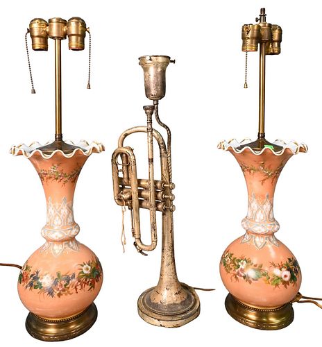THREE TABLE LAMPS, TO INCLUDE A