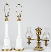 THREE TABLE LAMPSThree table l