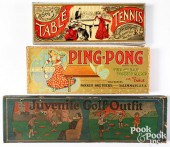 THREE TABLE TENNIS AND GOLF GA