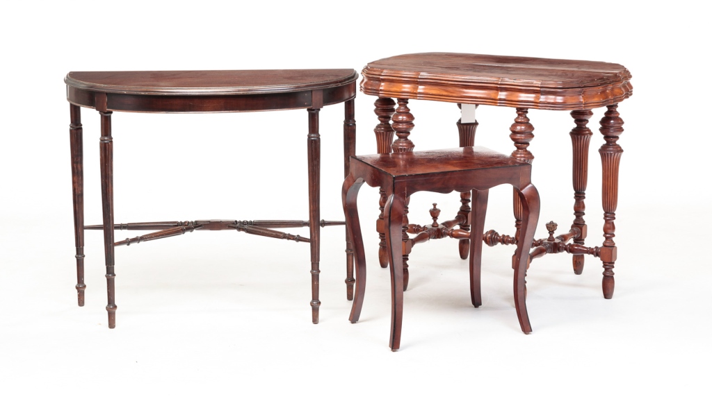 THREE TABLES. Twentieth century. An