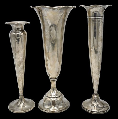 THREE TALL STERLING SILVER