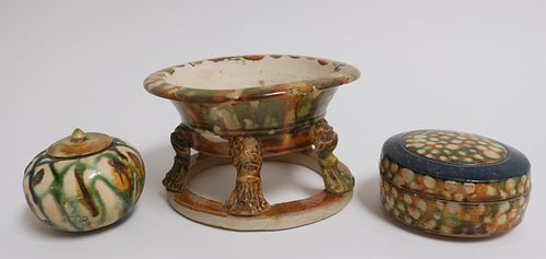 THREE TANG SANCAI ITEMSOne very