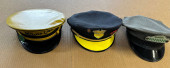 THREE TAXI DRIVERS CAPS - TWO