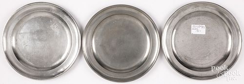 THREE THOMAS BADGER BOSTON PEWTER