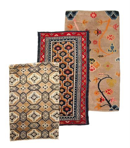 Three Tibetan rugs  Of