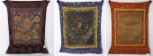 THREE TIBETAN TANKA paintings