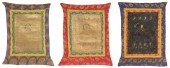 THREE TIBETAN THANGKAS LATE 19