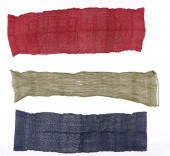 THREE TIE DYE SHAWLS, INDIA, M