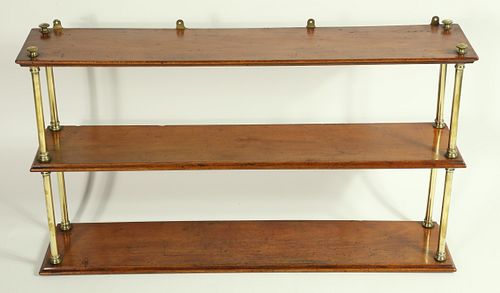 THREE TIER CAMPAIGN SHELF, 19TH