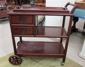 THREE-TIER ROSEWOOD TEACART Ch