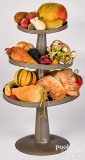 THREE TIER TIN CAKE STAND, 19T
