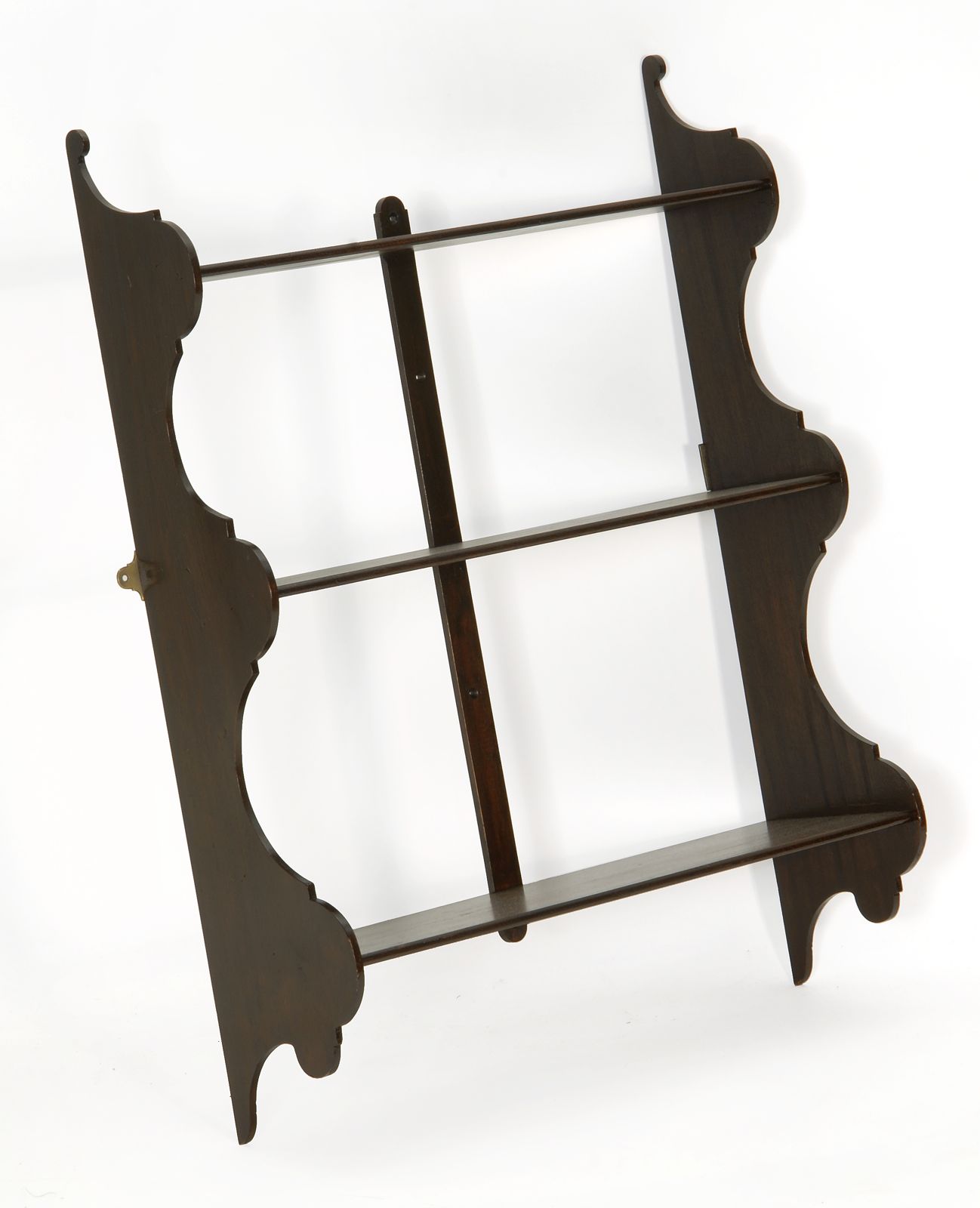 THREE-TIER WALL SHELFIn mahogany