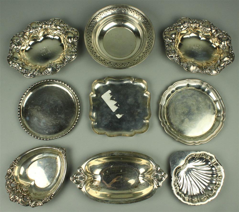 THREE TIFFANY STERLING DISHES
