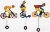 THREE TIN LITHOGRAPH BICYCLE B